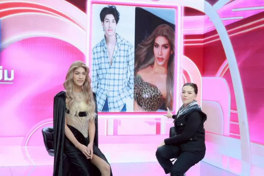 泰国歌手ม่อน วรวิทย์变装皇后形象照片