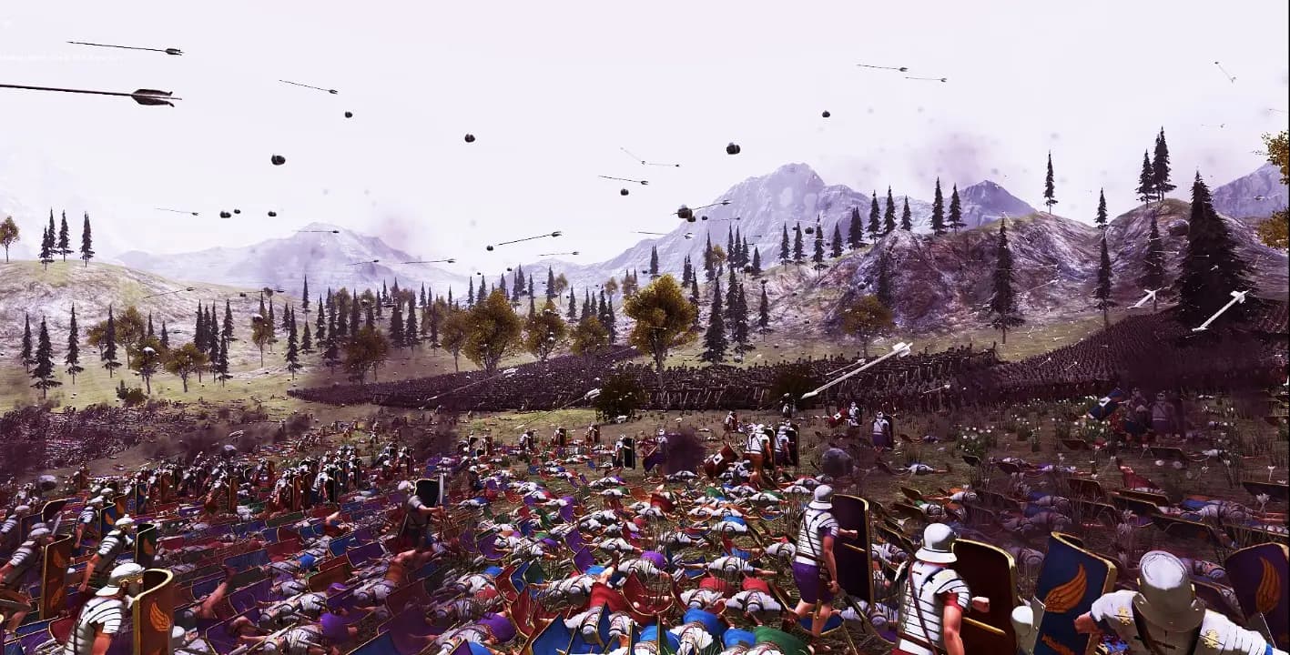 《史诗战争模拟器》游戏画面:百万军团对战模拟