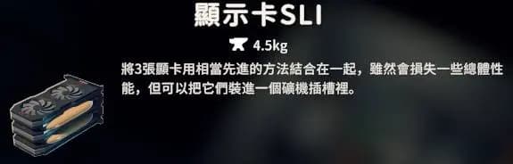 逃离鸭科夫SLI显示卡制作材料与性能对比图
