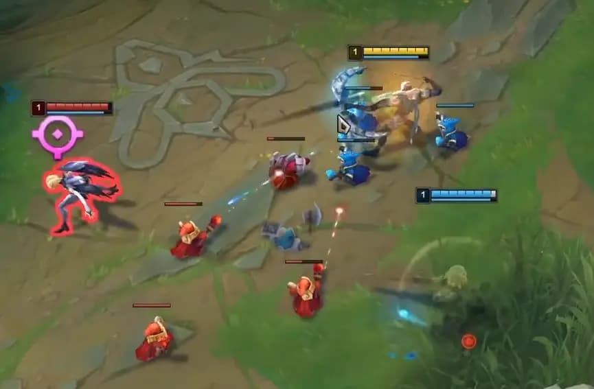 长手ADC对线短手英雄压制技巧示意图