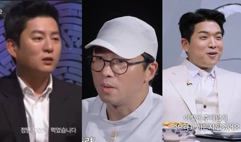 Chef Choi Kang-rok during an interview for Netflix's 'Black & White Chef 2', showcasing his bold cooking personality