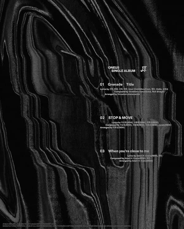 Tracklist for ONEUS's new single 'Won' (原), provided by RBW