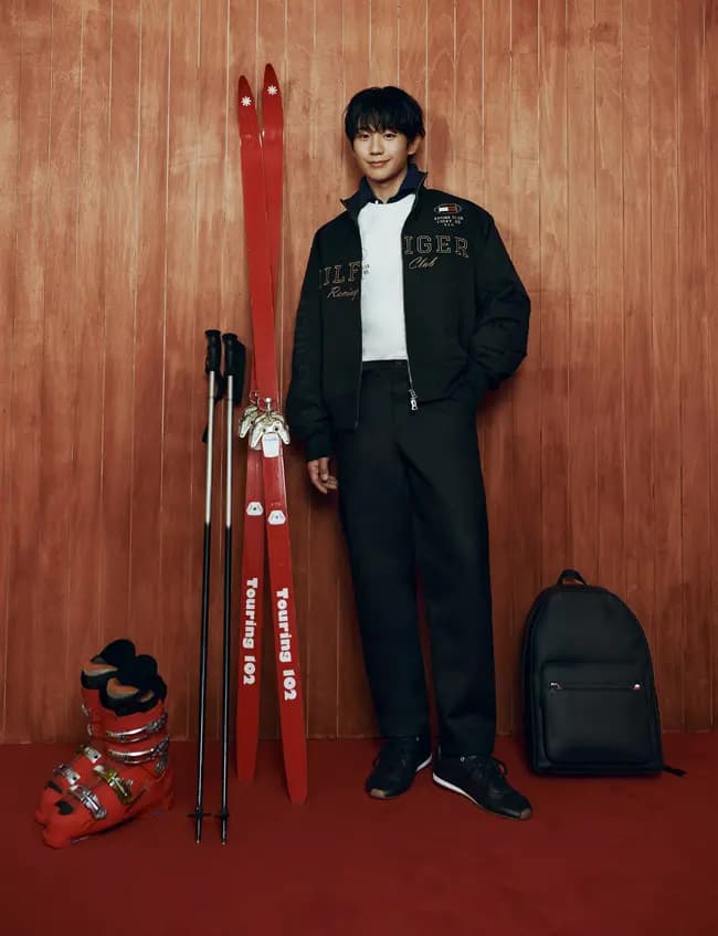 Jung Hae-in's final shot from Tommy Hilfiger Winter 2025 campaign, radiating approachable warmth