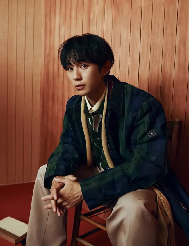 Jung Hae-in looking handsome in a winter outfit for Tommy Hilfiger