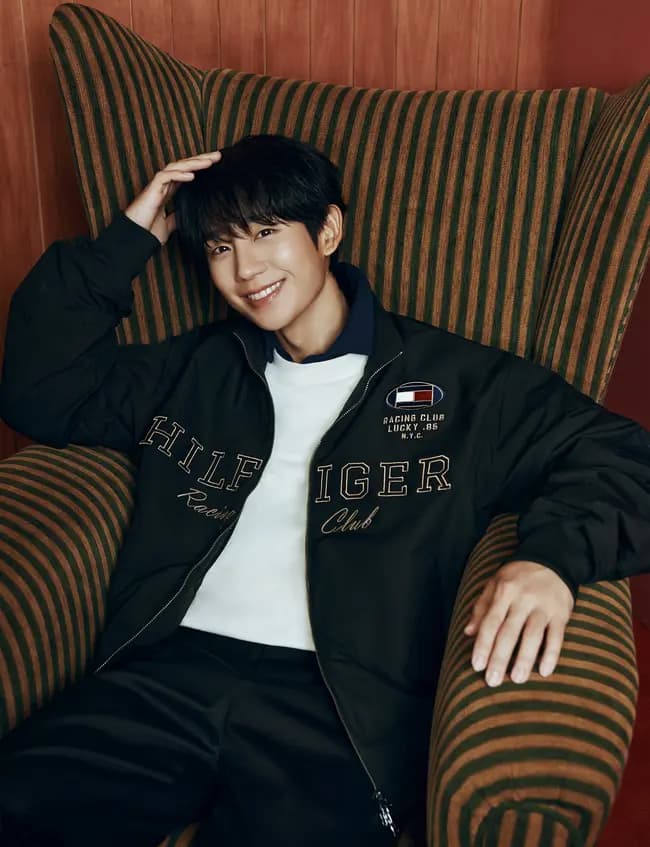 Jung Hae-in reinterpreting Tommy Hilfiger's classic DNA with playful winter look