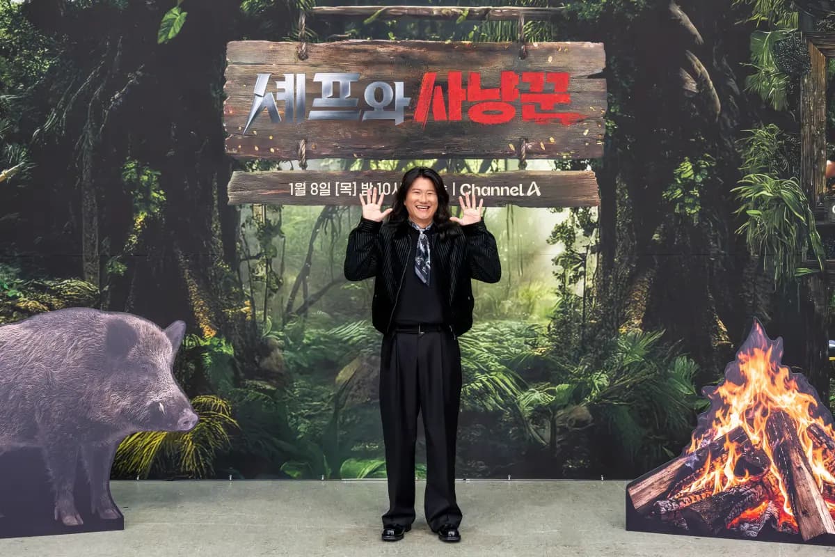 Im Woo-il speaking at Chef and Hunter online press conference, discussing his memorable bibimbap experience