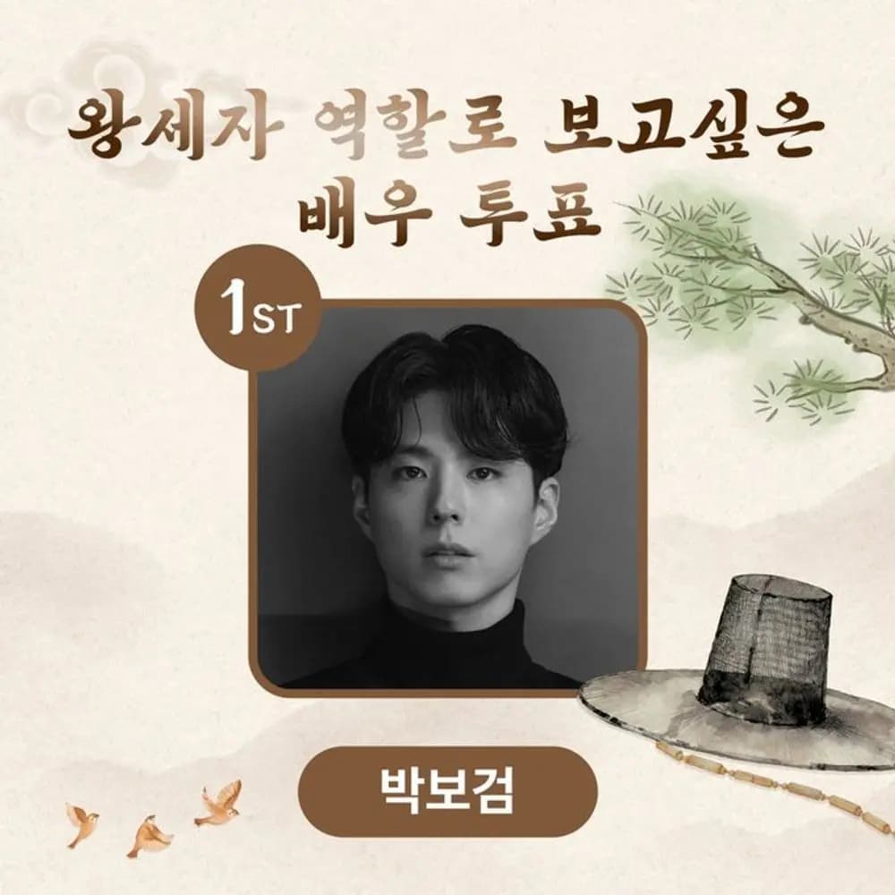 「最想看演王世子的演员」投票结果公告图