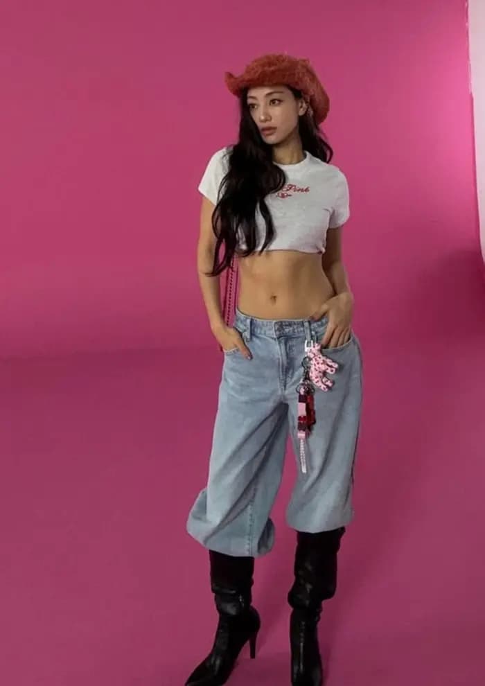 TWICE志效牛仔风私服照氛围感拉满