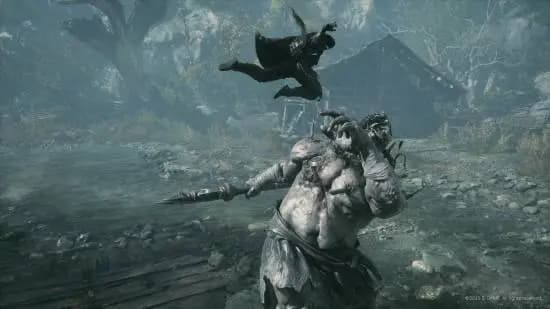 《影之刃零》角色持刀激战的游戏画面截图