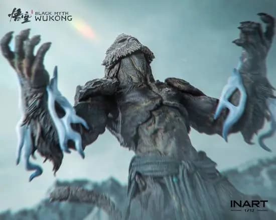 INART石猿可动人偶龇牙表情头雕展示