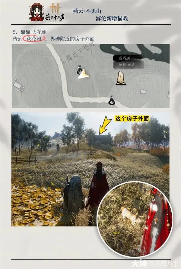 《燕云十六声》不见山猫戏探索位置图