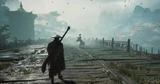 《影之刃零》剑客主角剧情场景及平台选择互动图