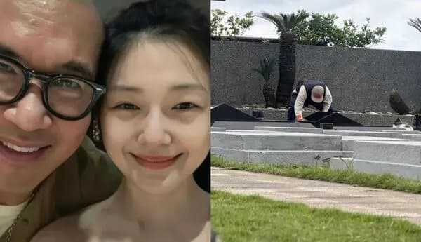 具俊晔现身金宝山墓园,深情陪伴已故妻子大S徐熙媛