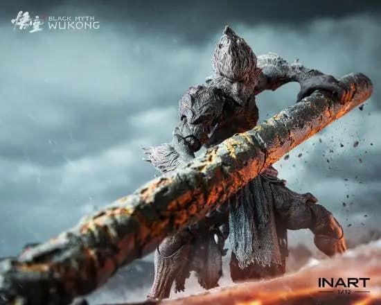 《黑神话:悟空》石猿可动人偶正常表情头雕特写