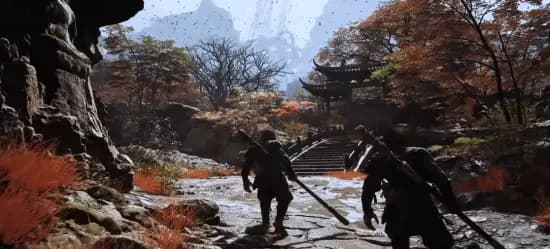 《黑神话:悟空》联机Mod预告截图:多人合作挑战Boss的场景